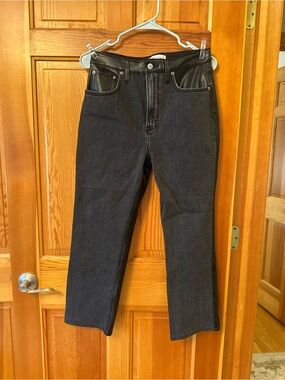 Abercrombie & Fitch Women’s Jeans with Faux Leather Backside